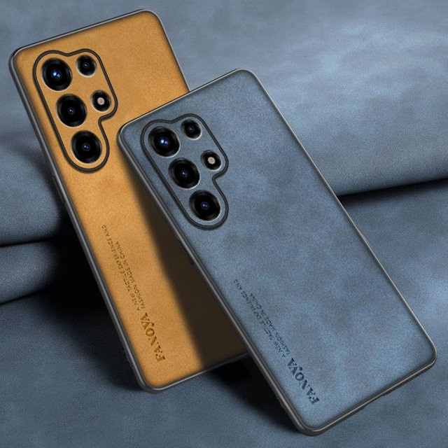 Samsung Handyhülle aus PU-Leder für Android Smartphones in Braun - Bild 1