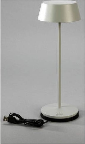 Konstsmide Menton LED-Akku-Tischlampe aus Aluminium in Grau, dimmbar - Bild 1