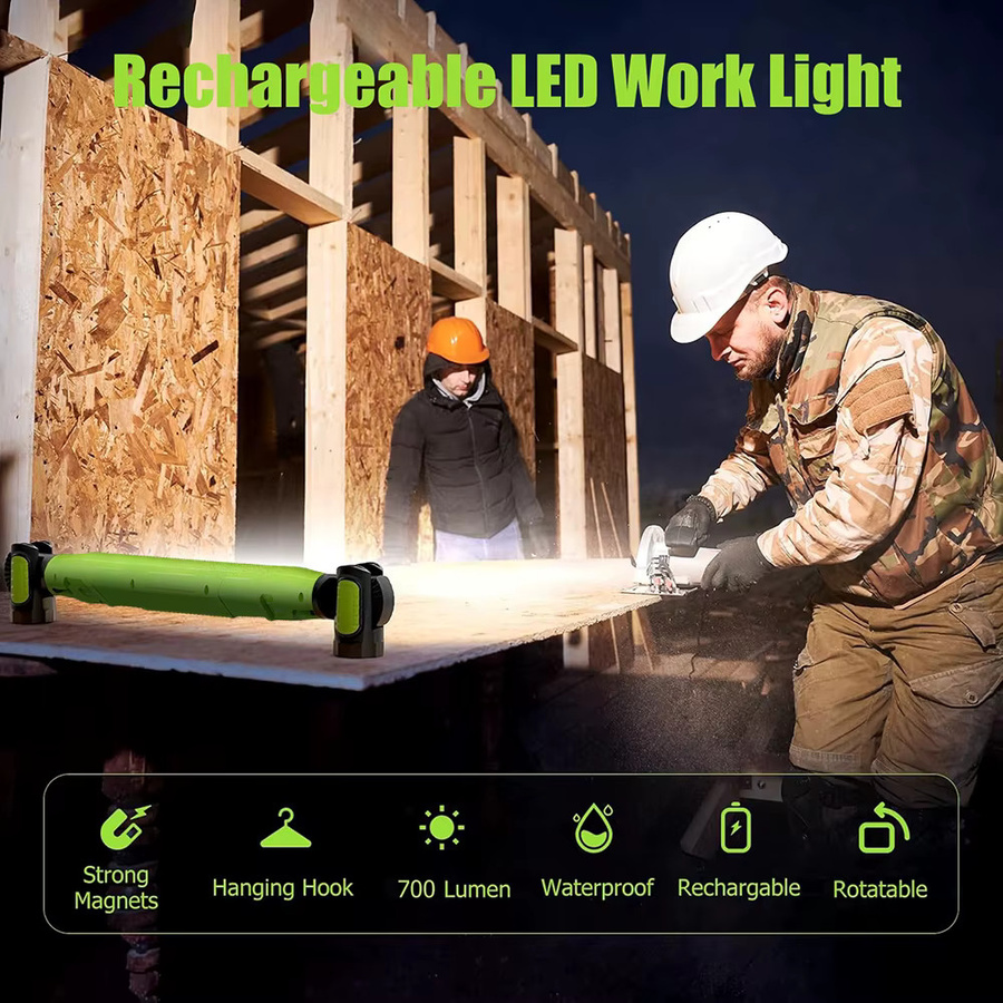 UMEXUS LED Arbeitsleuchte mit Magnet und Haken, wiederaufladbare COB Arbeitslampe als kabellose Taschenlampe - Bild 4