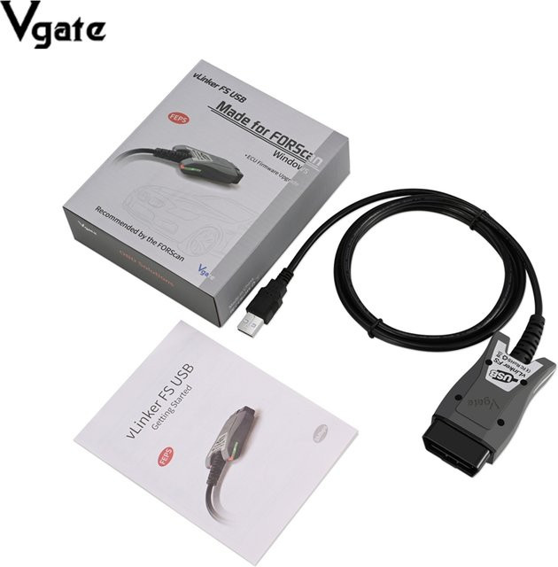 Vgate vLinker FS ELM327 OBD2 Auto-Diagnose-Scanner Interface für Ford und Mazda mit HS/MS-CAN Unterstützung - Bild 1