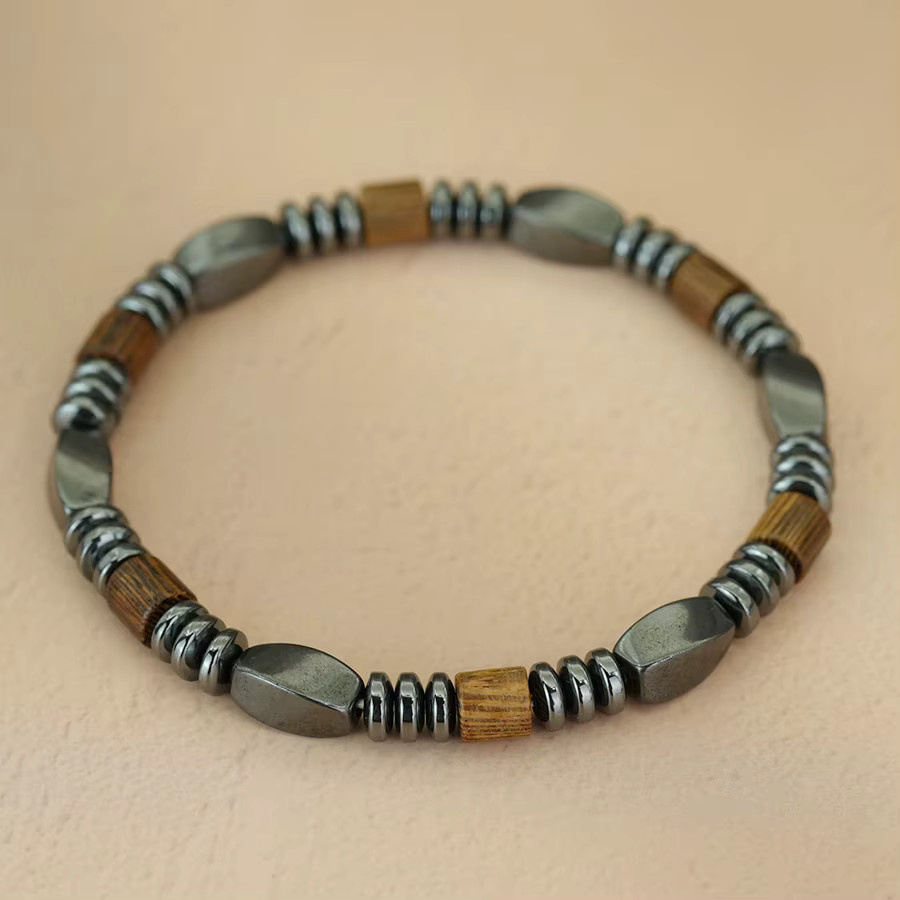 Armband Holzperlen, Schwarz, Herren - Bild 2