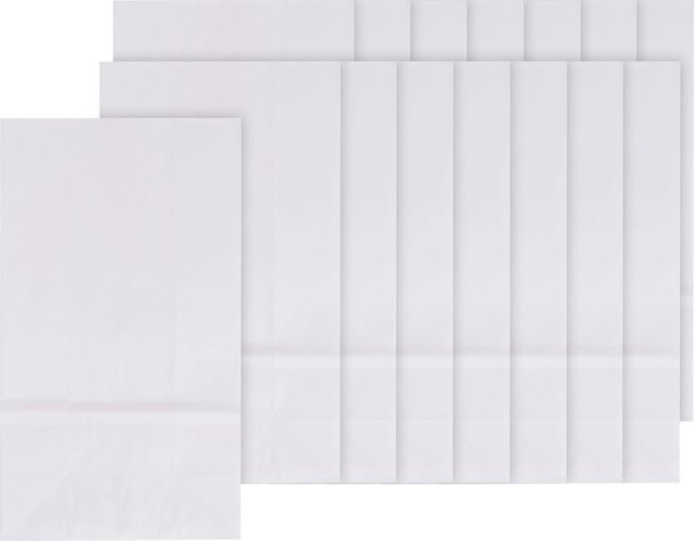 Folia Papiertüten für Weihnachten, weiß, B: 21 cm, T: 12 cm, H: 6 cm - Bild 1