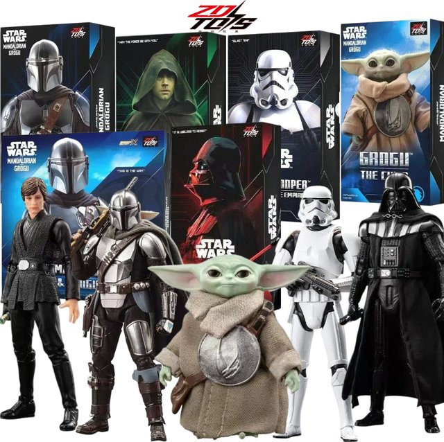 ZD Star Wars Baby Yoda Darth Vader Din Djarin Mandalorian Luke Skywalker Stormtrooper, Actionfigur, Sammlermodell - Bild 1