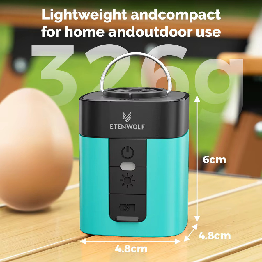 ETENWOLF AIR 3 Elektrische Luftpumpe und Campinglampe in Turquoise mit 2600 mAh für Luftmatratzen, Schwimmreifen und Schwimmringe - Bild 4