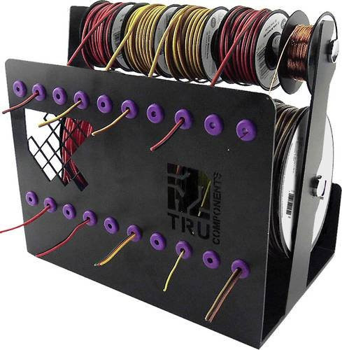 TRU Components Kabelabroller MIDI Schwarz Wandmontage aus Stahl - Bild 1