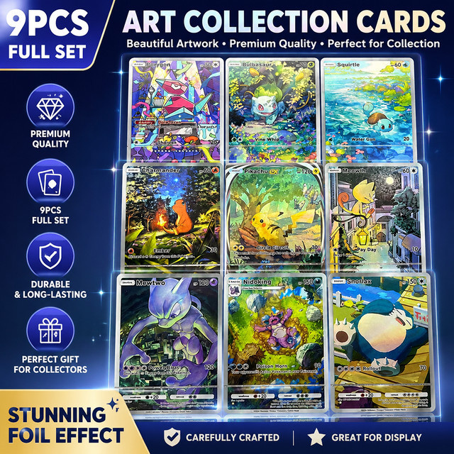 Keeppley Pokémon Sammelkarten-Set, 9-teiliges Set, bunt - Bild 1