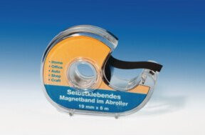 Selbstklebendes Magnetband von HOLTZ in Schwarz im Spender, Breite: 1,9 cm, Länge: 5 m - Bild 1