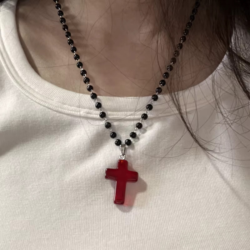 imixlot Perlenkette, Schwarz, Gothic, Damen - Bild 2