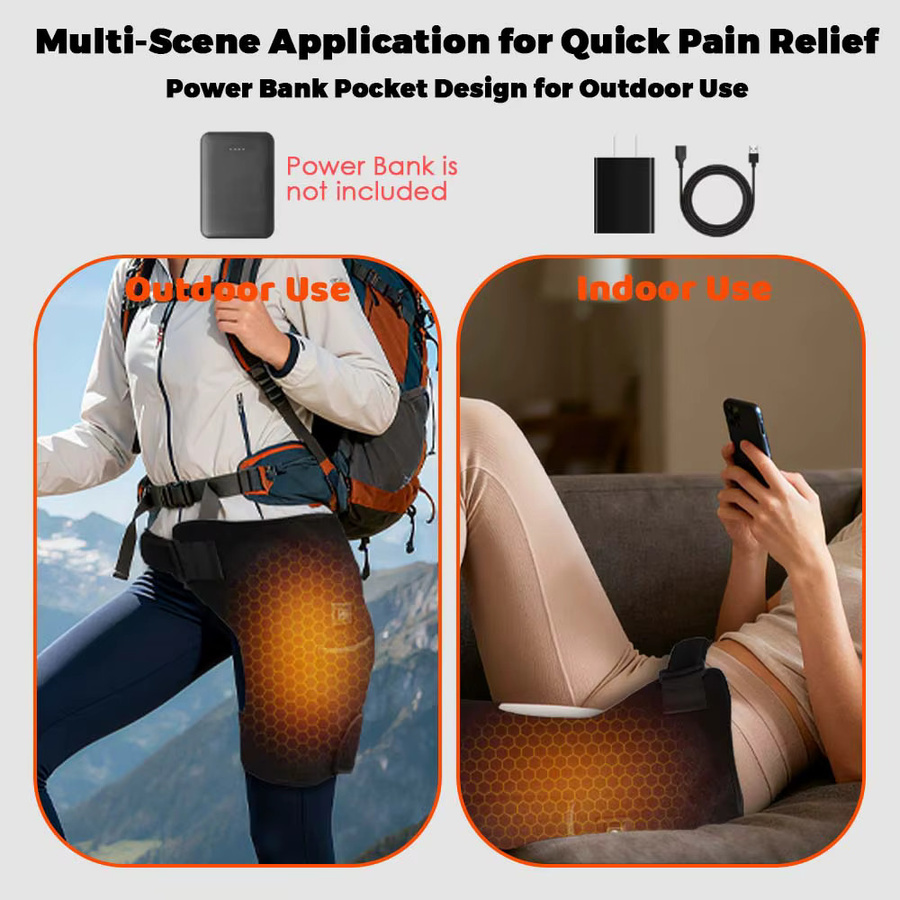 DearBeauty Hüftstützbandage mit Massagegerät, Schwarz, Unisex - Bild 5