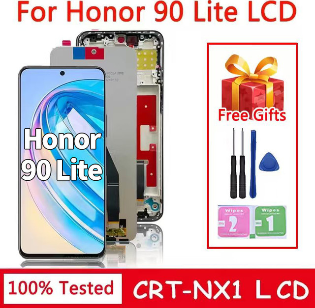 Huawei Honor 90 Lite LCD Display Touchscreen Digitizer Montage mit Rahmen in Schwarz 6.7 Zoll - Bild 1
