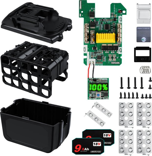 Batteriefach Shell Box für Makita 18 V Akkus mit BMS-Leiterplatte zur Installation von 15 18650-Zellen - Bild 1