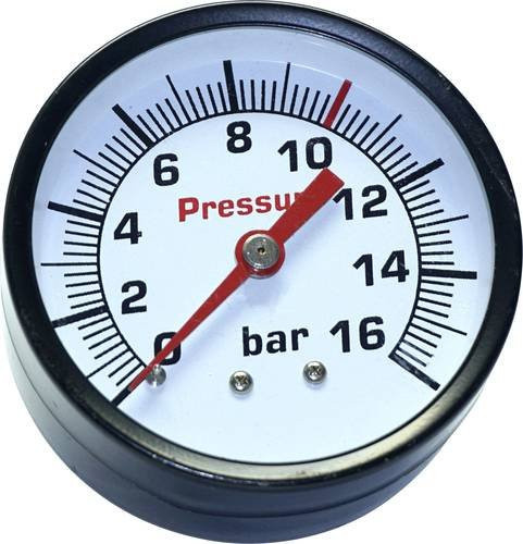 Aerotec Manometer 9052071 mit Rückseite Außengewinde 1/4 in Weiß - Bild 1