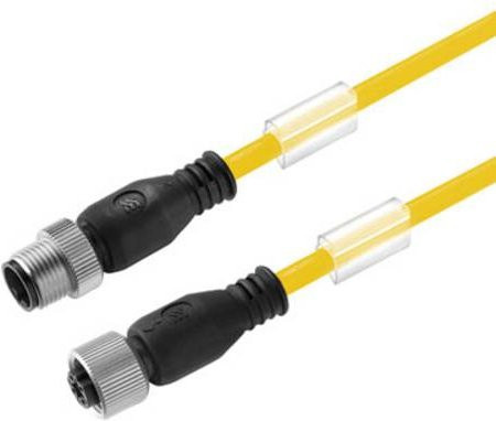 Weidmüller Sensor-Aktor-Steckverbinder M12 Stecker gerade und Buchse gerade, gelb, 10,00 m, 10 Polzahl - Bild 1
