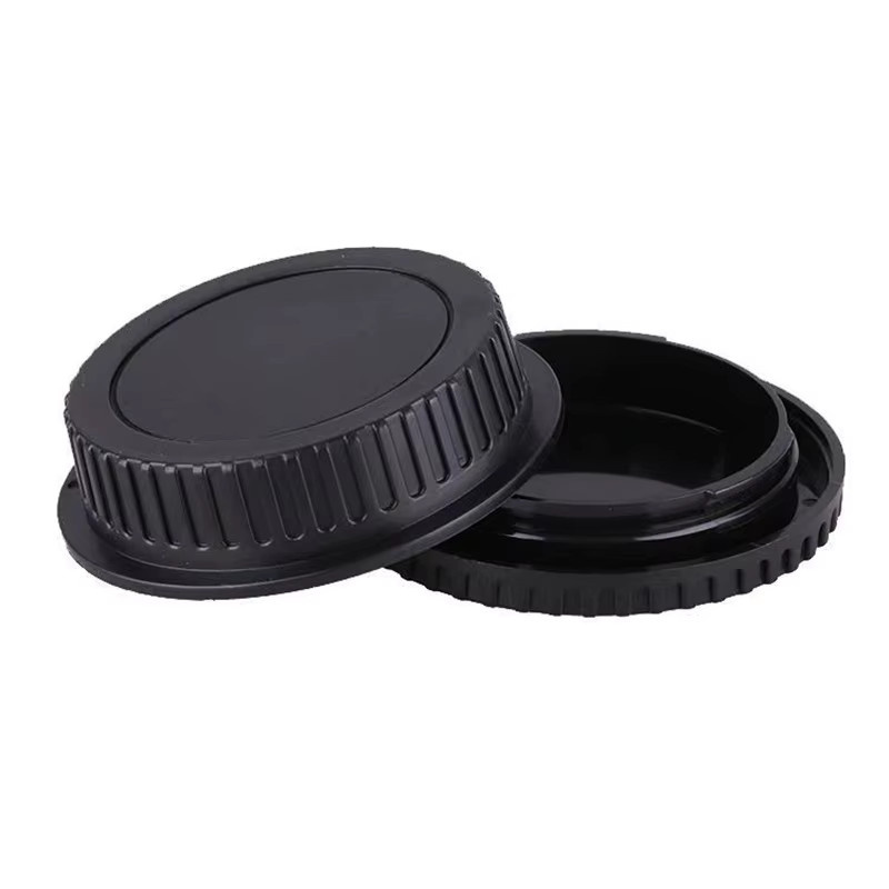 Canon EF Kameragehäuseabdeckung und Objektivrückdeckel Set in Schwarz für EOS Anschluss - Bild 2