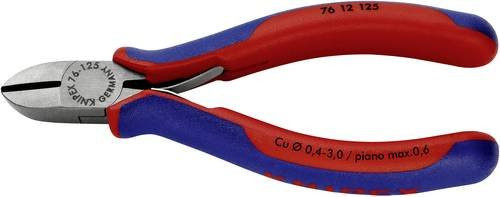 Knipex Seitenschneider für Elektronik und Feinmechanik mit Facette, schwarz, 125 mm - Bild 1
