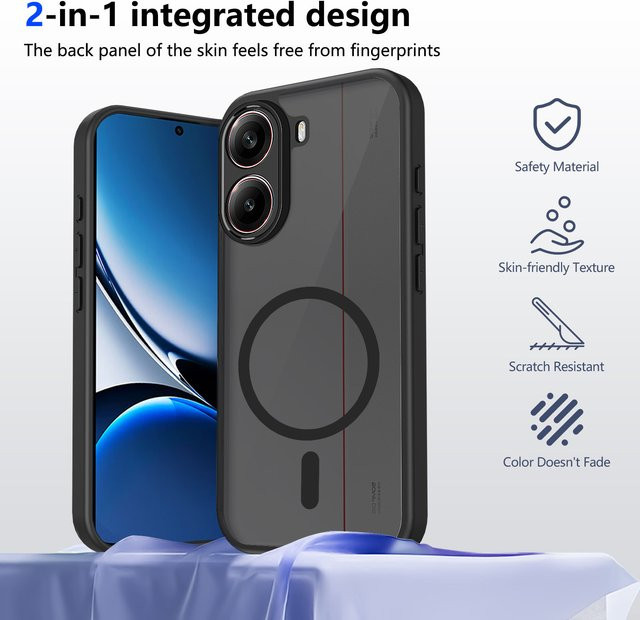 Mattierte transparente Schutzhülle für Xiaomi POCO X8 Pro Max X7 F8 Ultra F7 M8 M7 Pro mit Magnetfunktion und stoßfestem Design - Bild 1