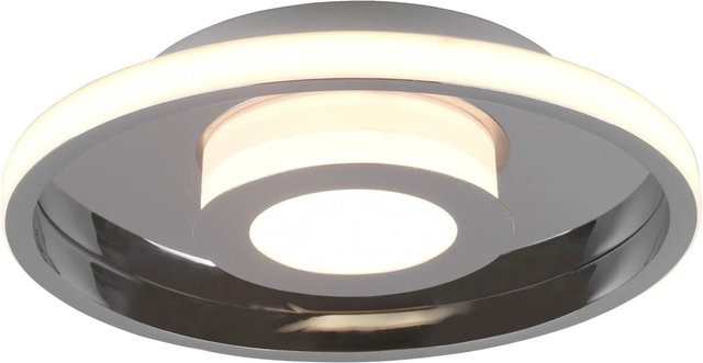 Trio LED-Deckenleuchte Ascari in Chrom, dimmbar, rund, B/T/H: 30 x 30 x 6,8 cm - Bild 1