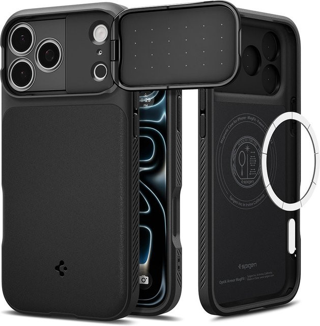 Spigen Optik Armor MagSafe Schutzhülle für Apple iPhone 18 Pro Max und iPhone 17 Pro Max, Schwarz - Bild 1