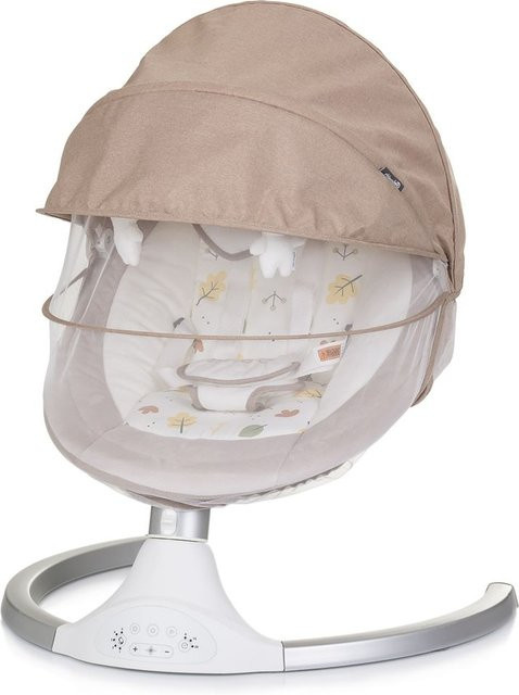 Chipolino Babywippe Brida in Beige mit Fernbedienung, Moskitonetz, Kissen und Plüschtieren - Bild 1