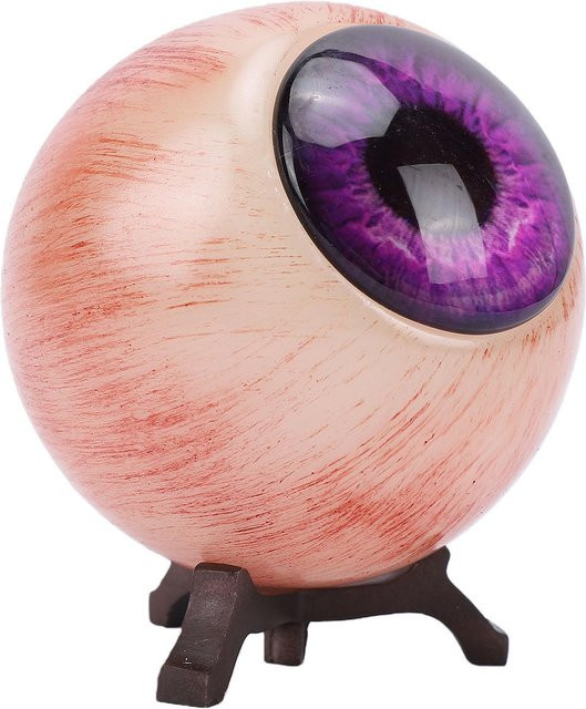 TOMTOP JMS Gruseliges Auge Dekoration aus Harz mit Ständer, Gothic Augapfel Ornament in Multicolour für Schreibtisch und Regal - Bild 1
