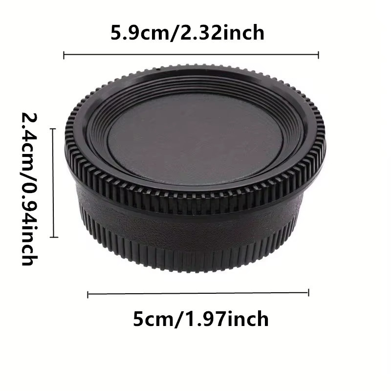 Nikon F-Mount Objektivdeckel und Kameragehäusedeckel Set, Schwarz - Bild 2