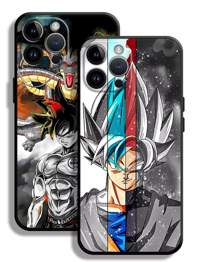 Handyhülle mit weicher Rückseite für Apple iPhone Modelle Dragon Ball Goku Design Multicolor - Bild 5