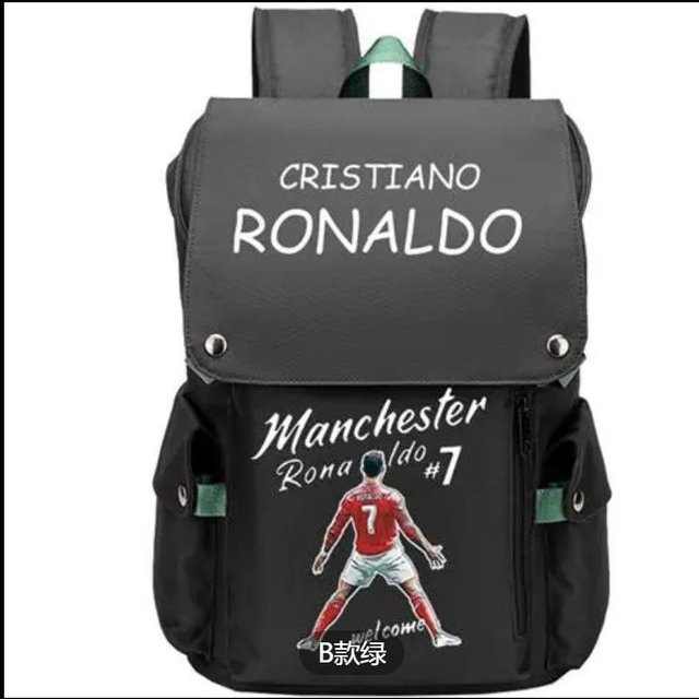 3-teiliges Schulrucksack-Set in Schwarz aus Oxford-Stoff mit großem Fassungsvermögen inklusive Federmäppchen und Schultergurt - Bild 1