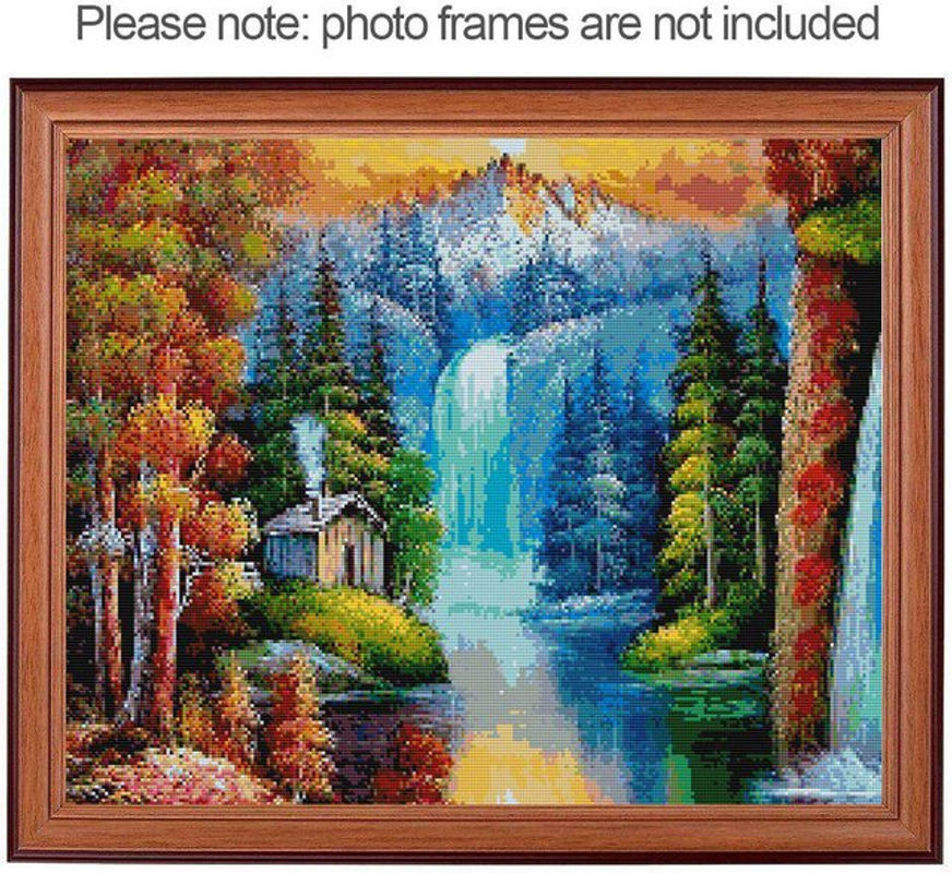 FIYO Diamond Painting Landschaft mit runden Strasssteinen, mehrfarbig, B/H: 30 x 20 cm - Bild 1