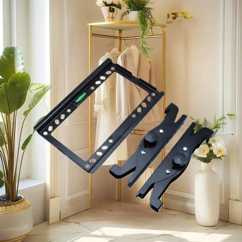 Universelle TV-Wandhalterung für Bildschirme von 26–65 Zoll, verstellbare Halterung mit niedrigem Profil, VESA-kompatibel für LCD- und LED-Fernseher sowie Monitore, Schwarz - Bild 2