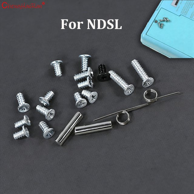 ChengHaoRan NDSL-Host-Reparaturzubehör Schraubenset in Silber mit L-Schlüssel, R-Schlüssel und Federn - Bild 1