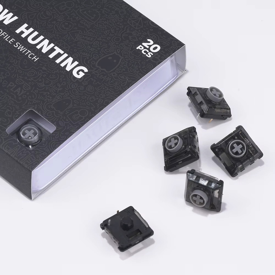 Haute42 Kailh Low Profile Shadow Hunting Switches für Hitbox Controller in Schwarz, 2,0 mm linear und leise - Bild 5