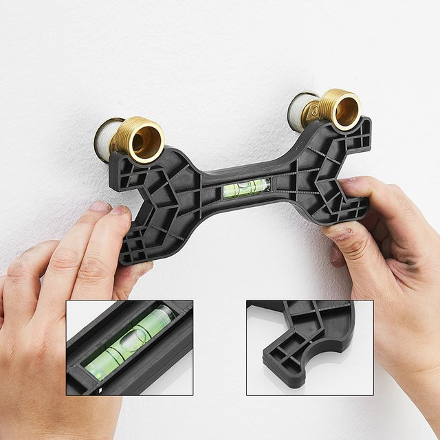 Multifunktionaler Dual-Head Schlüssel als manueller Tap Spanner für Sanitär Reparaturen und Wasserhahn-Arbeiten in Schwarz - Bild 1
