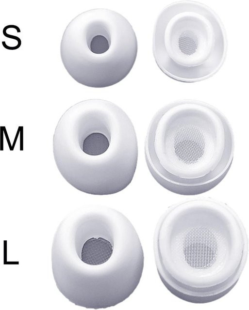 Apple Ersatz-Ohrstöpsel für AirPods Pro, Silikon-In-Ear-Spitzen in Weiß, 3 Größen (S/M/L) - Bild 1