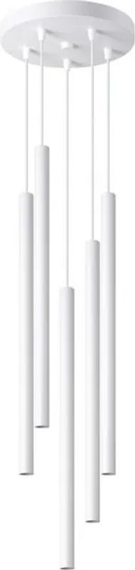 Sollux Pastelo Moderne Cluster Pendelleuchte Weiß aus Stahl mit 5x G9 Fassungen - Bild 1