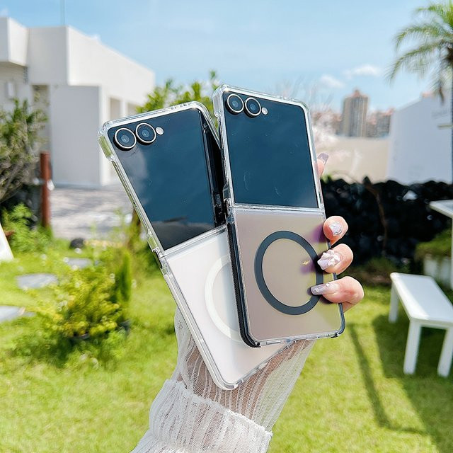 Fashion Glare Dopamin Magnetische Ladehülle für Samsung Galaxy Flip 7 FE 6 5 4 in Bunt und Schwarz mit Anti-Drop-Puffer-Schutz - Bild 1