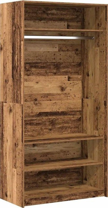 Kleiderschrank Vidaxl in Braun im Industrial Design aus Holzwerkstoff, B/T/H: 100 x 50 x 200 cm - Bild 1