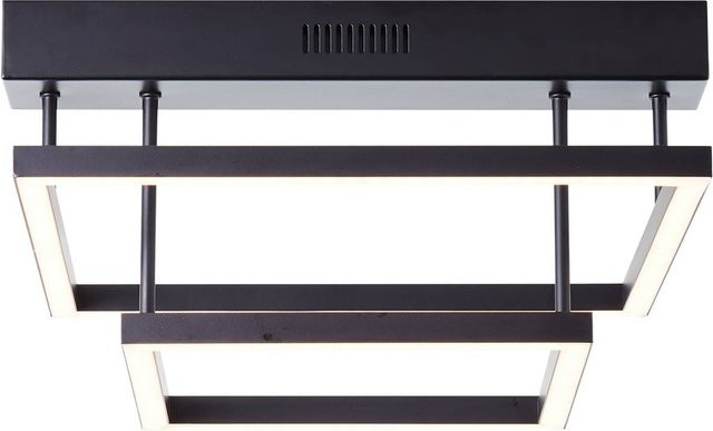 Brilliant Ranut LED Deckenleuchte schwarz aus Metall und Kunststoff, 2-flammig, 17W, 3000K, dimmbar, B/H/T: 32 x 19 x 35 cm - Bild 1