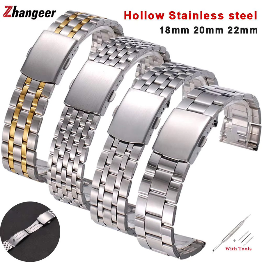 Zhangeer Uhrenarmband Edelstahl, Silber, Unisex - Bild 2