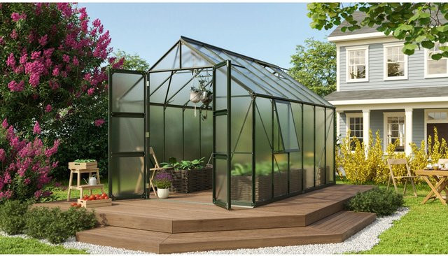 Vitavia Gewächshaus Olymp 9900 HKP Smaragd mit Polycarbonat-Platten und Vorzugsset - Bild 1