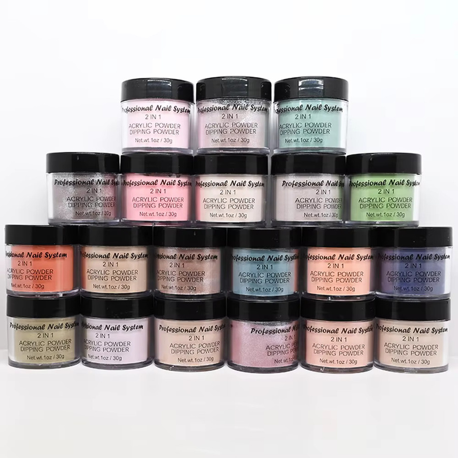 MingLee Nail Art Acryl Pulver, Clear, 10g, Schimmernd - Bild 3