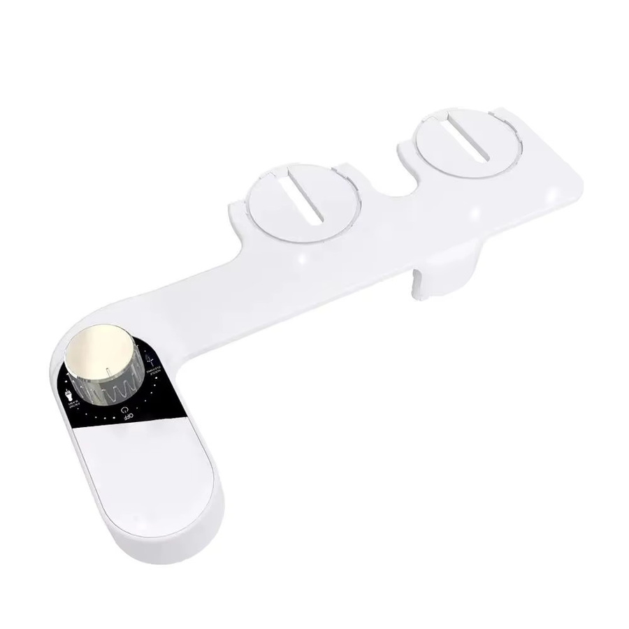 Nicht elektrischer Bidet Toilettensitzaufsatz mit selbstreinigender Doppeldüse für Vorne- und Rückwärtswaschung in Weiß - Bild 6