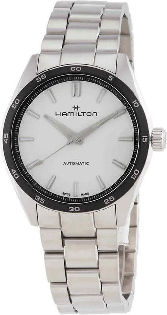 Hamilton Jazzmaster Performer Armbanduhr, Automatik, Edelstahl, weiß, Herren - Bild 1