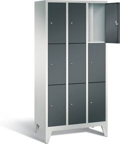 C + P Möbelsysteme Garderobenschrank Classic in Anthrazitgrau und Lichtgrau, H: 185 cm, B: 90 cm, T: 50 cm - Bild 1