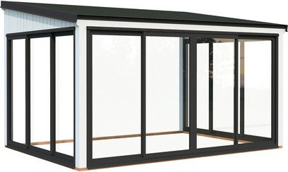 Palmako Holz-Gartenhaus Lumi Slide Plus mit Pultdach in Weiß, B: 420 cm, T: 297 cm, H: 210 cm - Bild 3