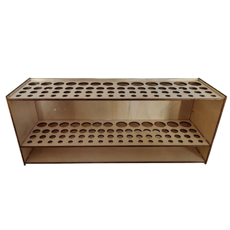 Holz Pinselhalter Wandhalterung mit 67 Löchern als Organizer für Pinsel, Buntstifte und Make-up - Bild 3