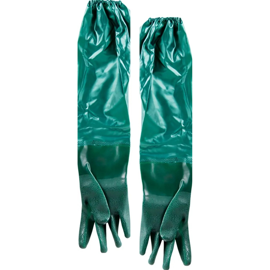 Velda Pond Gloves Wasserdichte Handschuhe für Fish Care in Grün und Schwarz, Länge: 60 cm - Bild 2