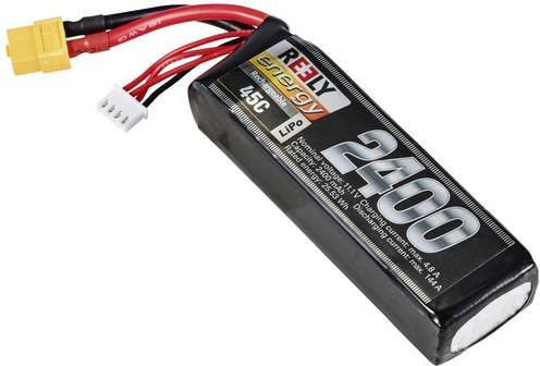 Reely LiPo Akku Modellbau-Akkupack 11.1V 2400 mAh 3S 45C Softcase XT60H Schwarz - Bild 1