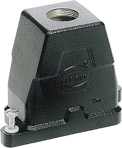 Harting Tüllengehäuse 09400240413 aus Aluminium in Schwarz - Bild 1