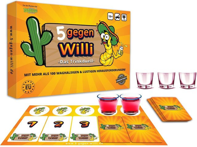Gomazing 5 gegen Willi - Das Trinkduell, Partyspiel, ab 18 Jahre - Bild 1
