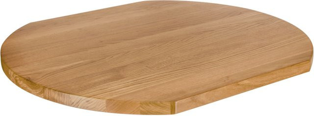 VEGA Danville Indoor-Massivholz-Tischplatte aus Eiche, braun, lackiert, rechteckig, B/T/H: 70 x 80 x 3 cm - Bild 1